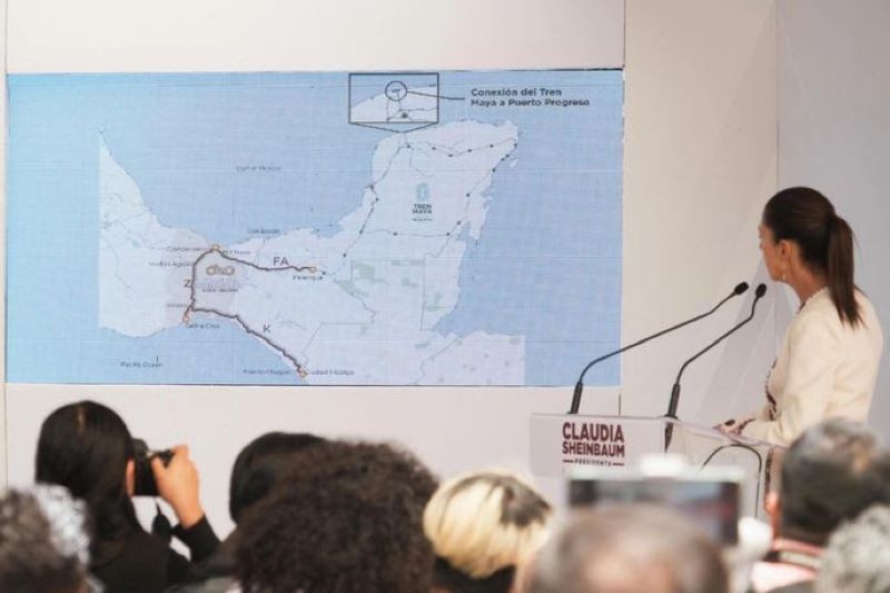 Claudia Sheinbaum Anuncia Ampliación del Tren Maya e Interoceánico Durante su Gobierno