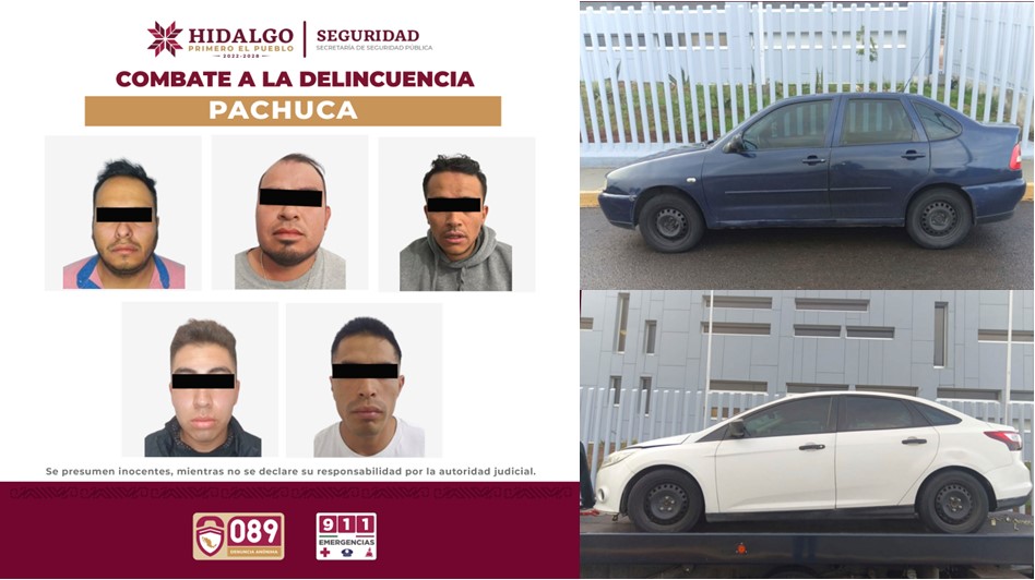 Desarticula SSPH a Banda Delictiva Implicada en Robos y Narcomenudeo en Municipios de Hidalgo
