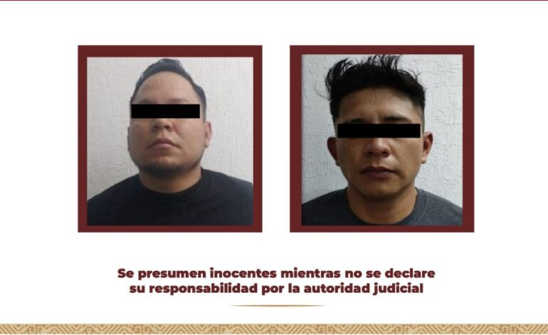 Detiene PGJEH a Dos Personas Investigadas Por Narcomenudeo, Portación de Arma de Fuego y Cartuchos