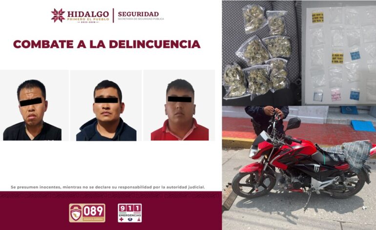 SSPH Asegura a tres personas durante recorridos de prevención y vigilancia
