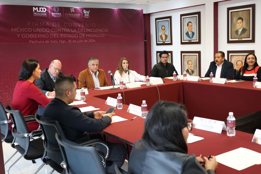 Gobierno de Hidalgo y México Unido Contra la Delincuencia signan convenio