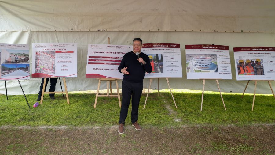 Supervisa Menchaca Salazar Obra Pública en Tetepango