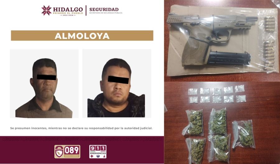 Asegura SSP Hidalgo a dos personas presuntamente relacionadas con ilícitos