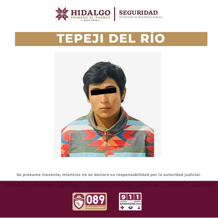 Asegura SSPH a Sujeto Con Presunta Droga en Tepeji del Río