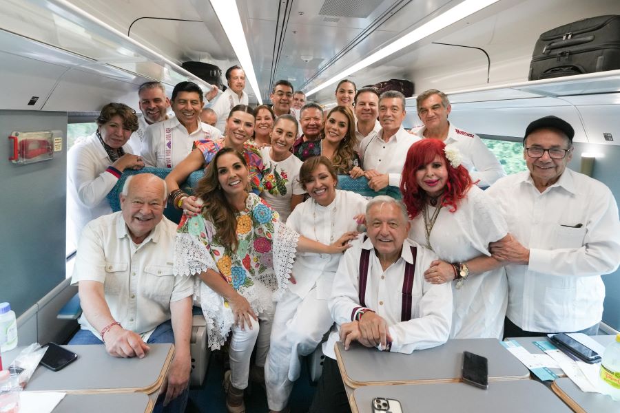 Acompaña Gobernador al Presidente López Obrador y la Presidenta Electa Claudia Sheinbaum en el Recorrido Del Modelo P’atal del Tren Maya