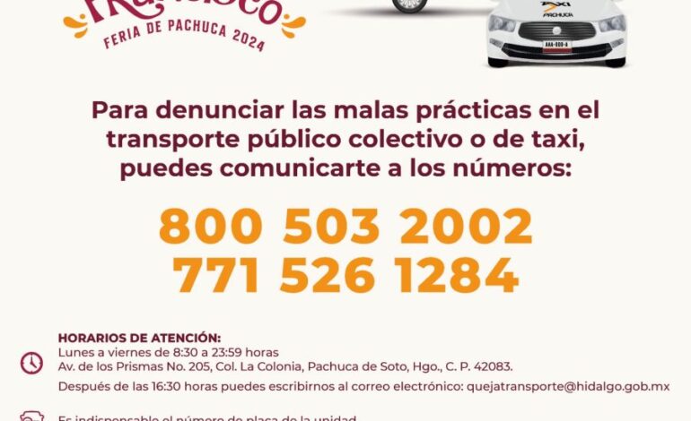 Implementa Semot Operativo Especial Por Feria San Francisco Pachuca Hidalgo 2024