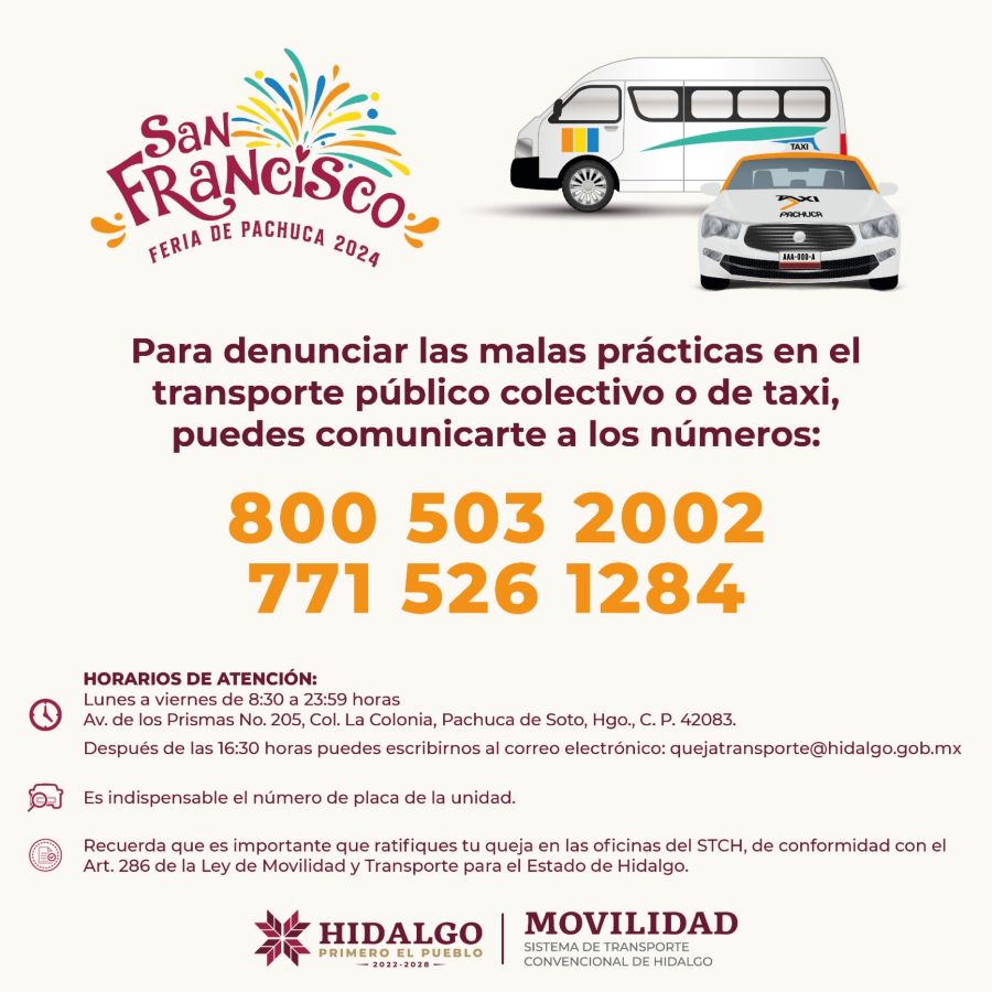 Implementa Semot Operativo Especial Por Feria San Francisco Pachuca Hidalgo 2024