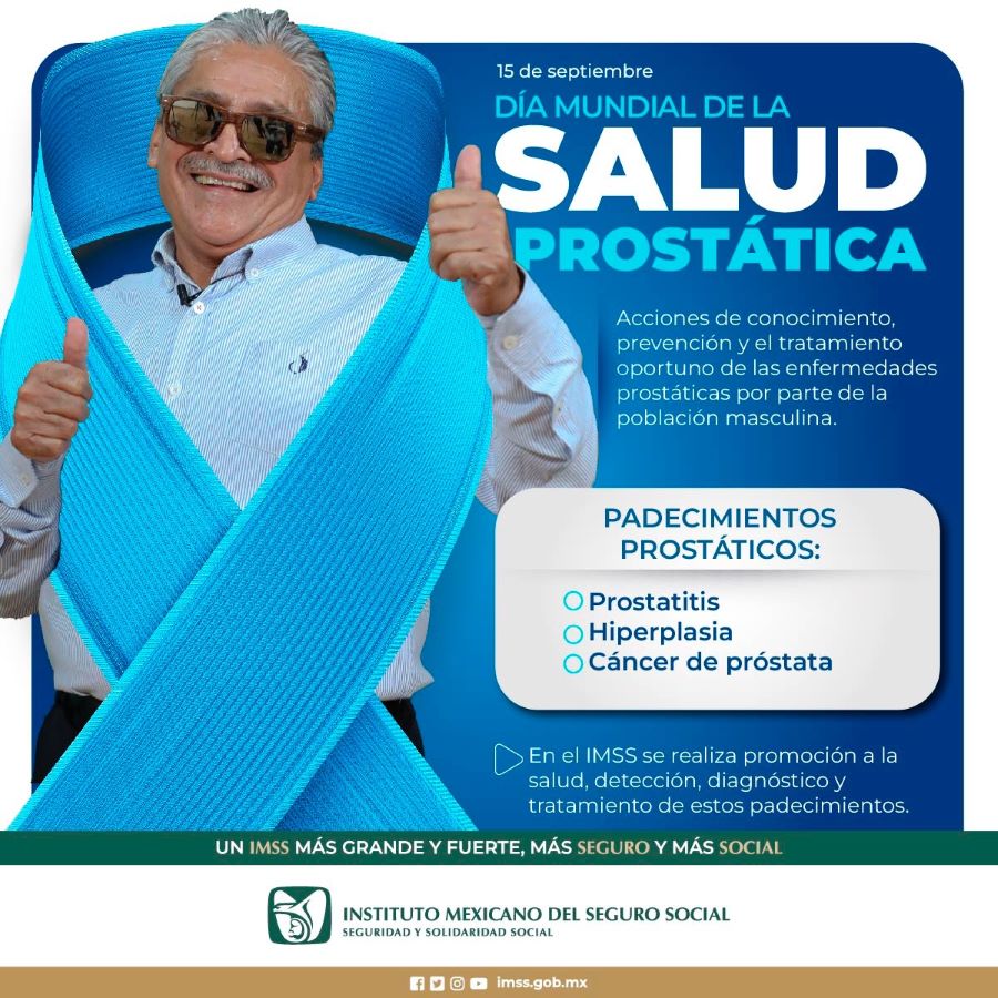 Invita IMSS Hidalgo a Hombres Mayores de 40 Años a Realizarse Un Examen de Próstata