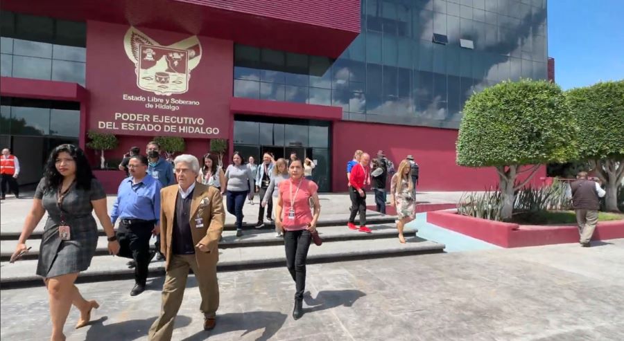 Personal de Gobierno de Hidalgo Participa en el Simulacro Nacional 2024