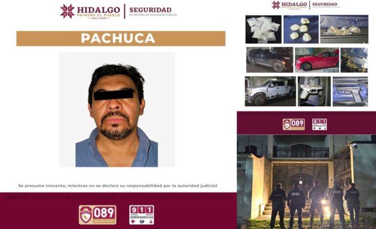 Policía Detiene a Presunto Narcomenudista en el Fraccionamiento Valle de San Javier Pachuca