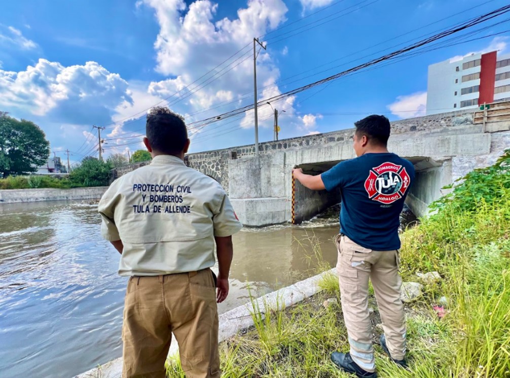 Tezontepec de Aldama: Río Tula Registra Una Crecida Por Desfogue de la Presa Endhó