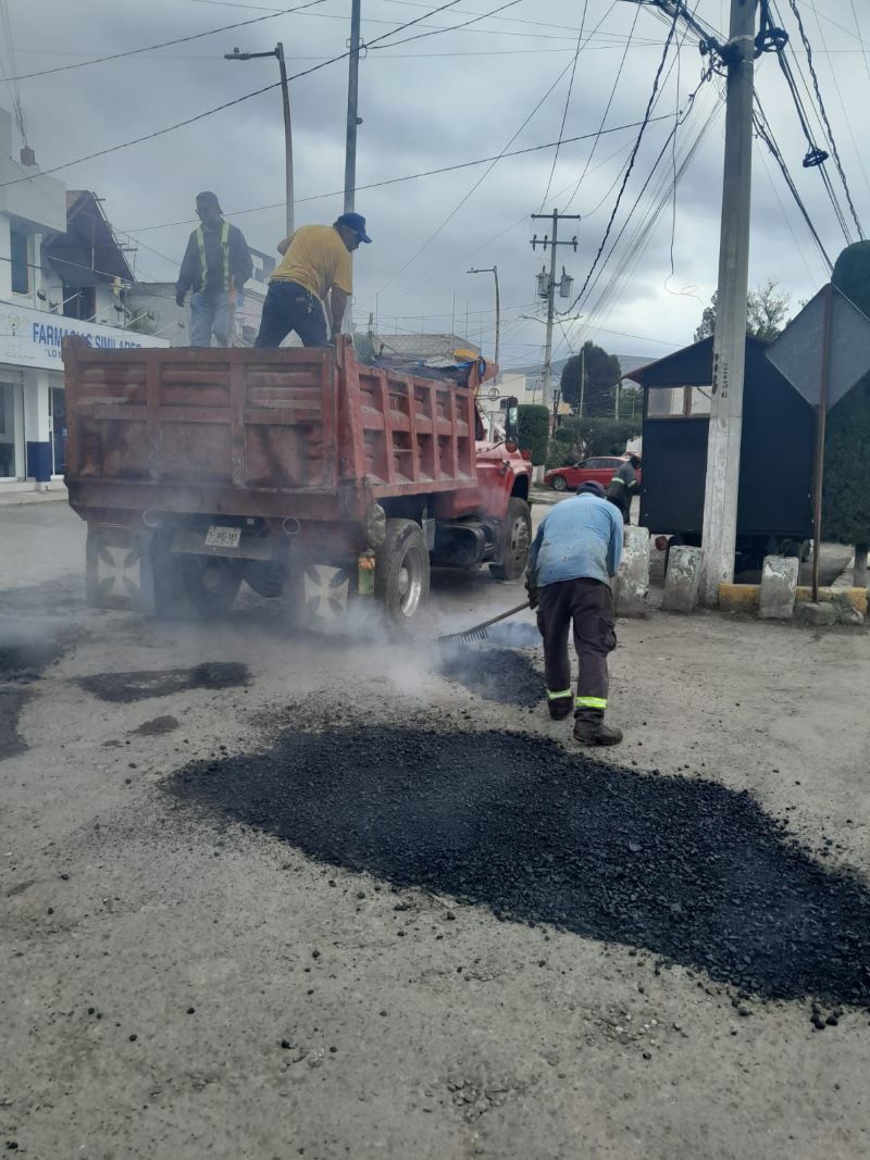 Continúan Trabajos de Bacheo en Tulancingo