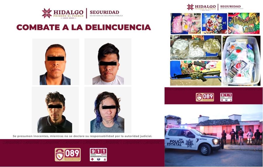 En Combate Contra el Narcomenudeo, SSPH Decomisa Más de 4 Mil Dosis de Presuntas Drogas