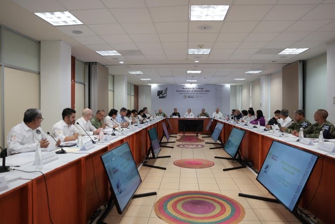 Evalúa Claudia Sheinbaum las Afectaciones Causadas por Huracán ‘John’ en Guerrero