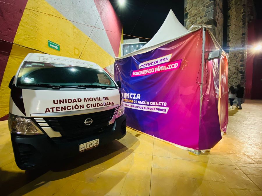 Unidad Móvil de la PGJEH Atiende Víctimas de Conductas Delictivas en la Feria de San Francisco Pachuca Hidalgo 2024