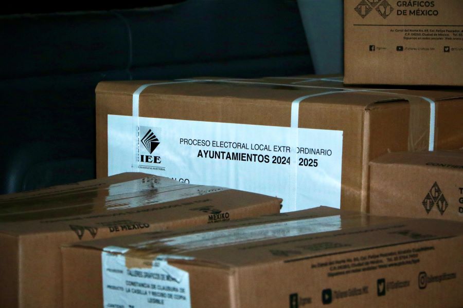 IEEH recibe material electoral de comicios de Cuautepec 2024