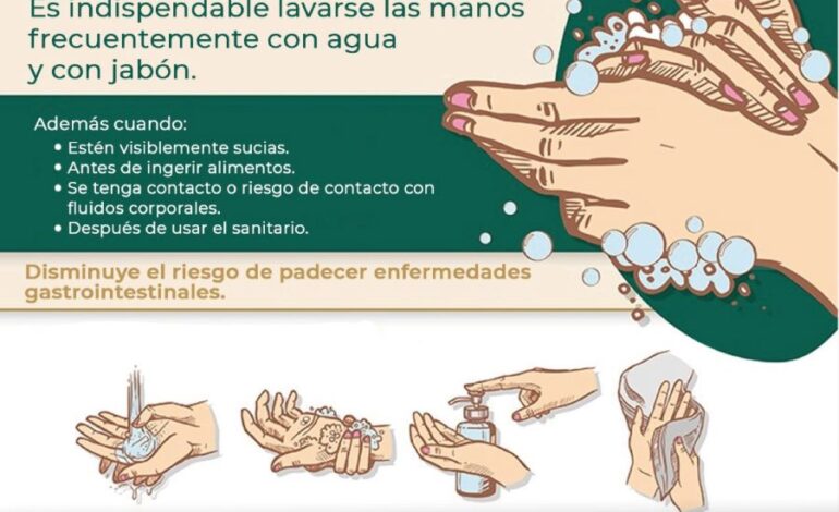 Promueve IMSS Hidalgo Correcta Higiene de Manos Para Evitar Infecciones Gastrointestinales