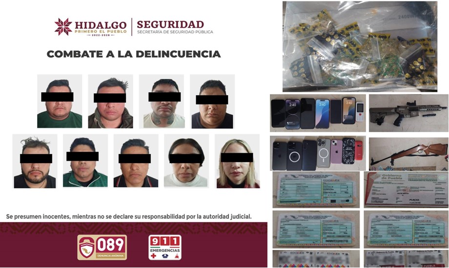 Se Asegura en Nopancalco Banda Delictiva Dedicada al Robo de Vehículos y Clonación de Documentos