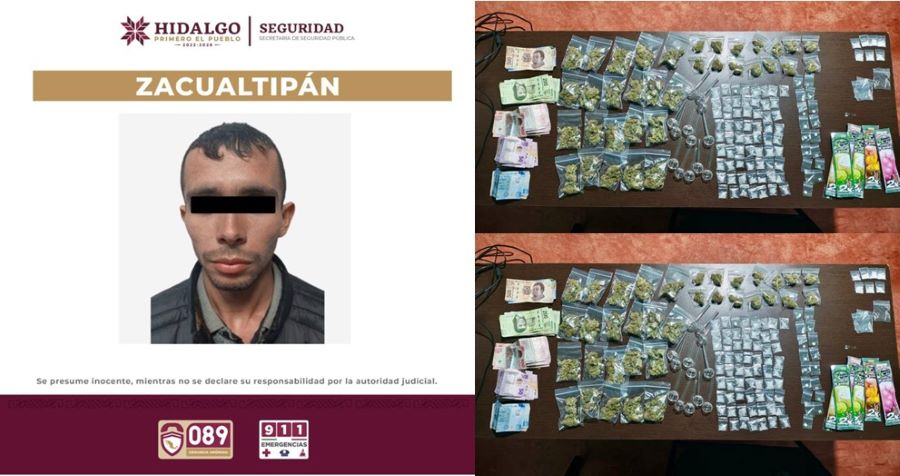 SSPH Detiene a Presunto Narcomenudista en Zacualtipán