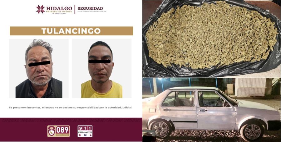 SSPH Detiene a Sujetos Con Dos Kilos de Marihuana