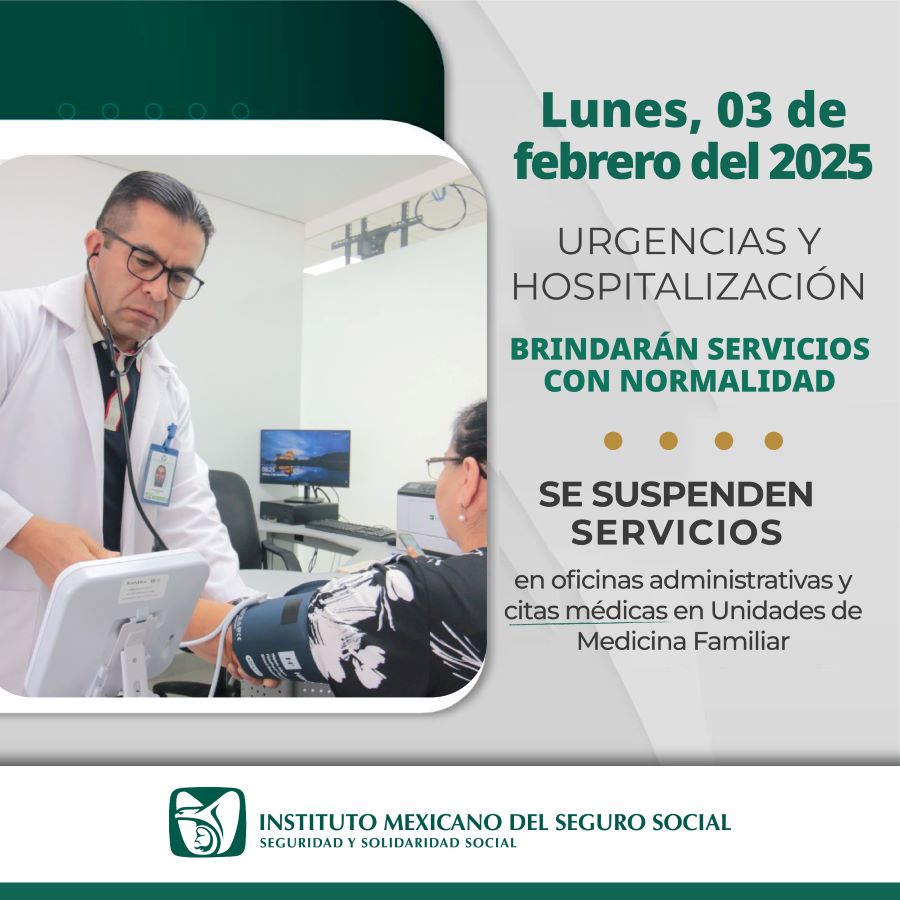 Atiende IMSS Hidalgo servicios de Urgencias en puente del 3 de febrero