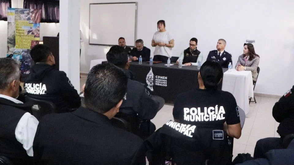 Capacita Derechos Humanos de Hidalgo a la Policía de Pachuca en Perspectiva Migratoria y Personas Refugiadas
