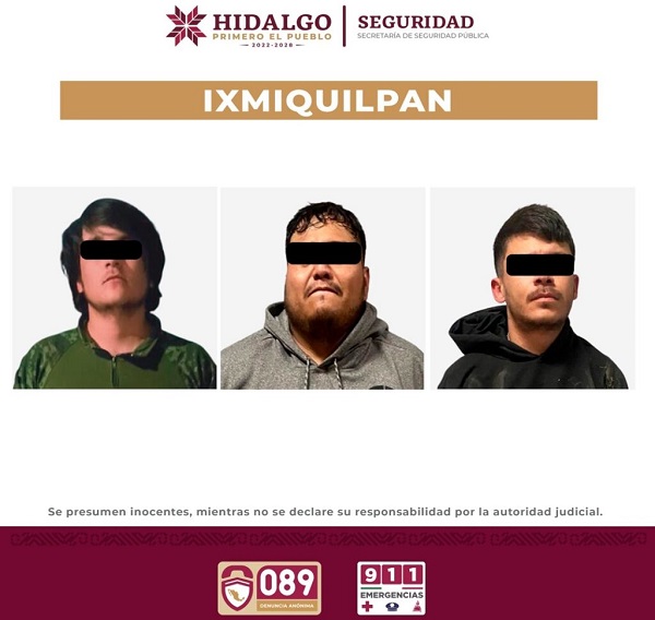 Policía Estatal Asegura a Grupo Generador de Violencia en la Región de Ixmiquilpan