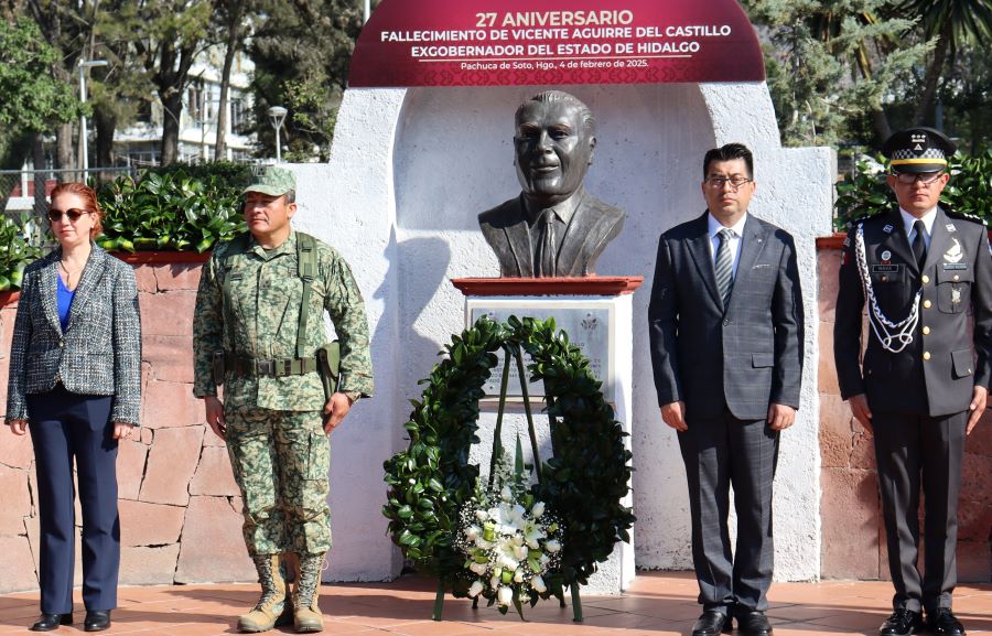 Conmemoran Aniversario Luctuoso de Vicente Aguirre, Ex Gobernador de Hidalgo