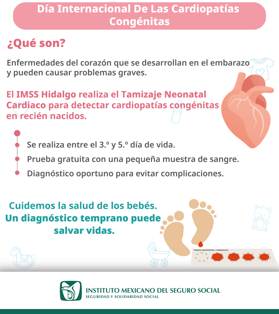 Cuenta IMSS Hidalgo con Tamizaje Neonatal para detectar Cardiopatías Congénitas