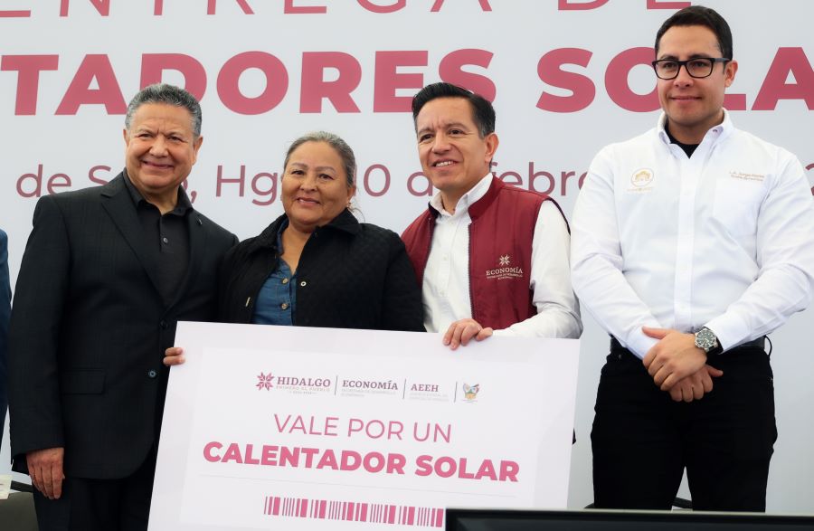 Entregan Casi mil 500 Calentadores Solares en 71 Municipios Hidalguenses
