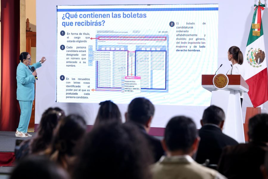 La Secretaria de Gobernación Explicó Las Características de Las Seis Boletas Para la Elección del Poder Judicial Federal