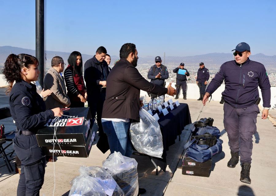 En Tulancingo Fue Entregado Equipamiento Policial Con Inversión Cercana a 6 Millones de Pesos