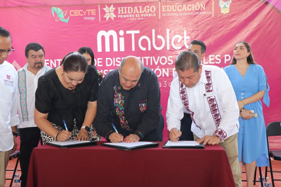 Firman convenio en la Huasteca Para Mejorar Infraestructura Educativa en 11 Planteles de la Región y Fortalecer al CECyTEH