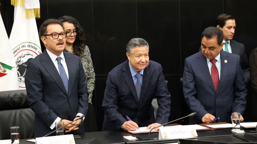 Senado Firma Convenios de Colaboración Interinstitucional Con el Congreso y el Gobierno de Hidalgo