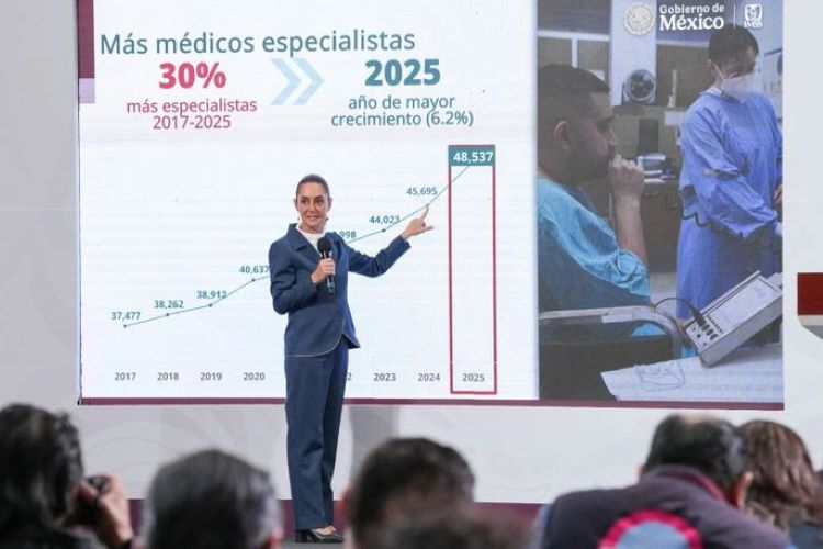 En 2025 Rompimos Récord en Formación y Contratación de Médicos Especialistas del IMSS Para Mejor La Atención Médica: Presidenta Claudia Sheinbaum