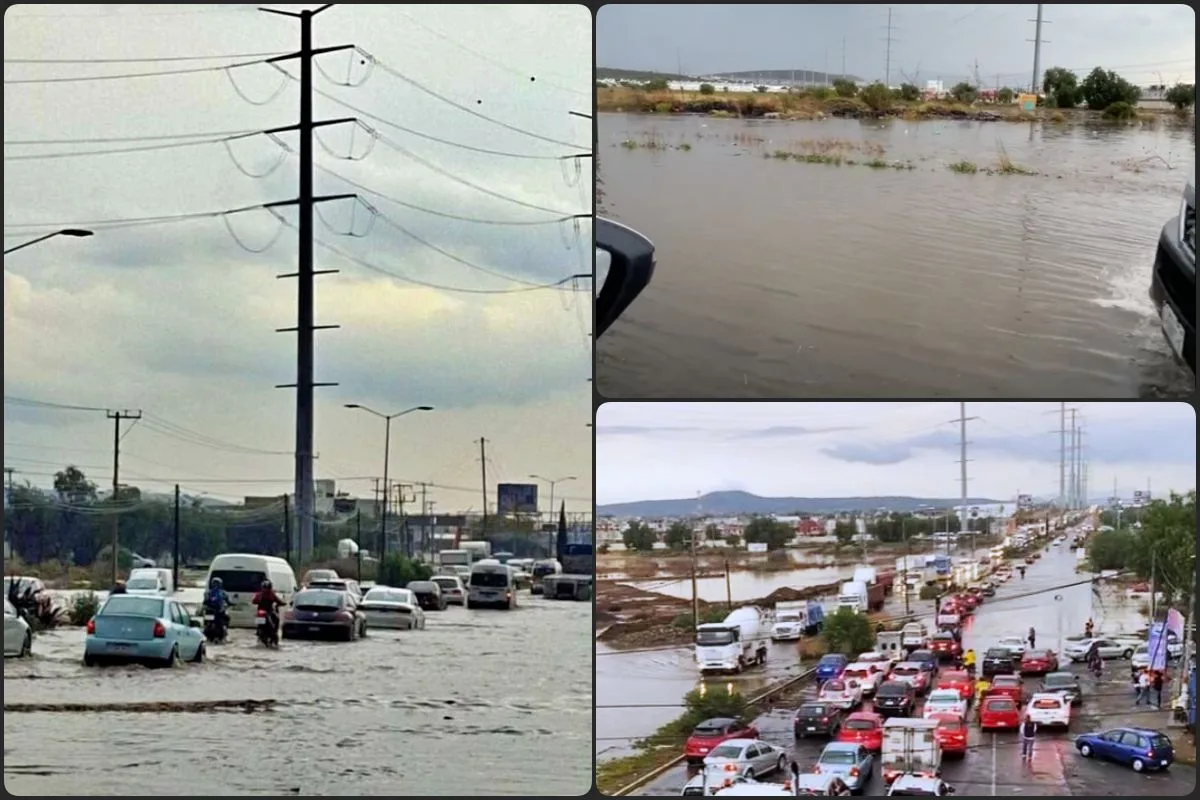 Nuevamente Se Inundo El Boulevard Everardo Márquez Colapso El Tránsito Hacia Ciudad Sahagún