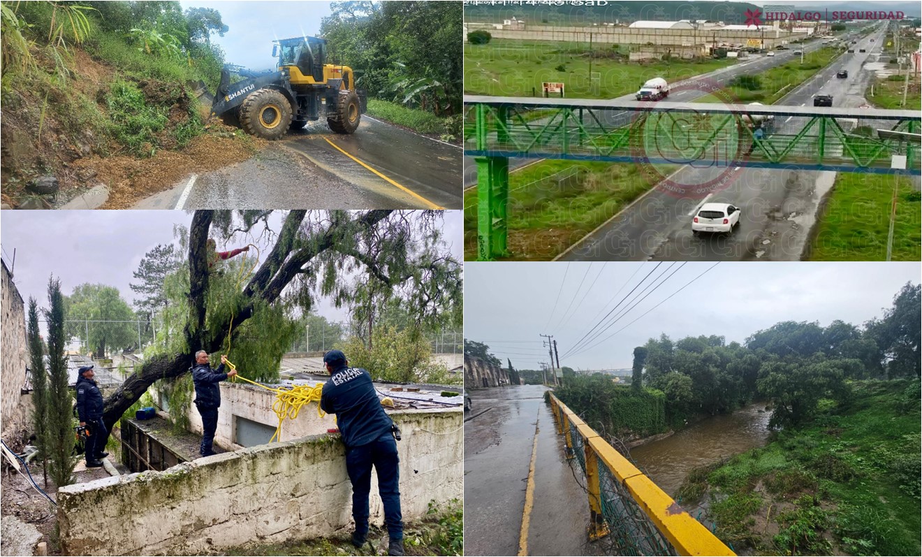 Gobierno de Hidalgo Continúa Con la Atención de Afectaciones Por Las Lluvias en Territorio Estatal