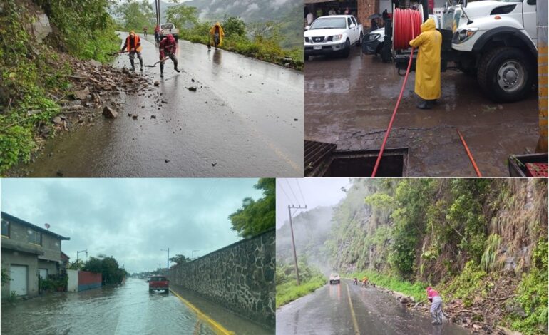 Se intensifican acciones preventivas y de atención, ante afectaciones y presencia de lluvias en todo el territorio estatal
