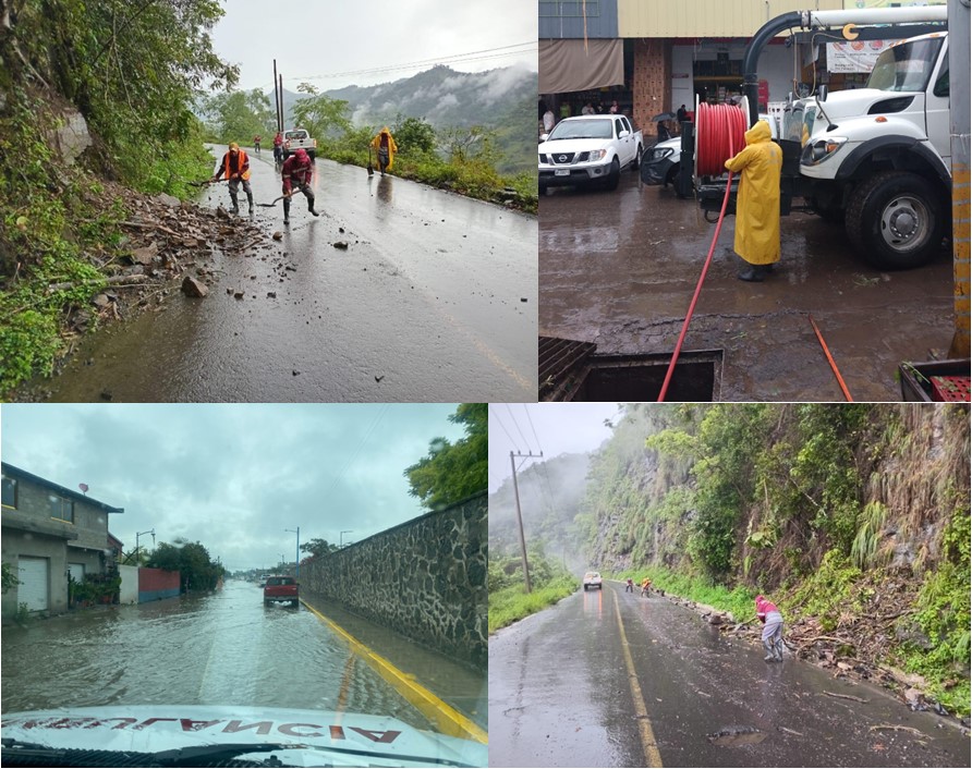 Se intensifican acciones preventivas y de atención, ante afectaciones y presencia de lluvias en todo el territorio estatal