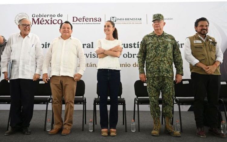 Presidenta Claudia Sheinbaum Supervisa Construcción del Hospital General Agustín O´Horán del Imss Bienestar en Yucatán; Se Inaugura en Diciembre y Beneficiará a 2.1 Millones de Personas