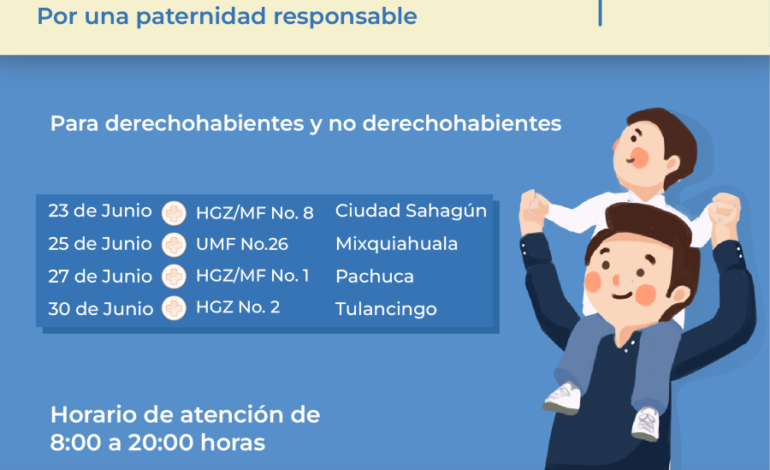 Realiza IMSS Hidalgo Jornadas de Vasectomía sin Bisturí en junio