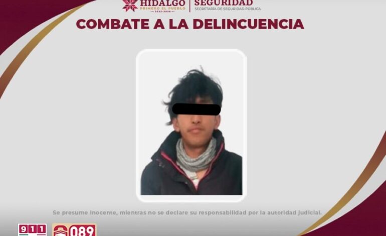 SSPH Detiene a Sujeto Por Robo de Autopartes en la Zona Centro de Pachuca