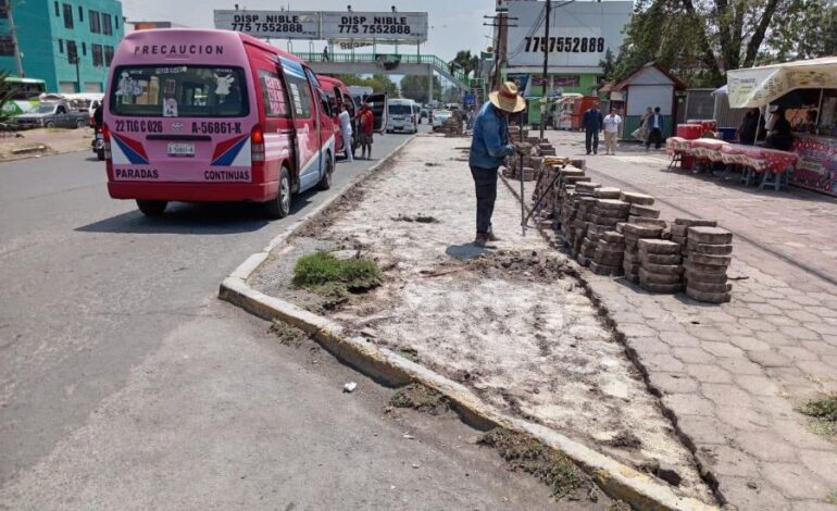 Tulancingo Inició Trabajos Para Mejorar Espacio de Ascenso y Descenso de Transporte Público