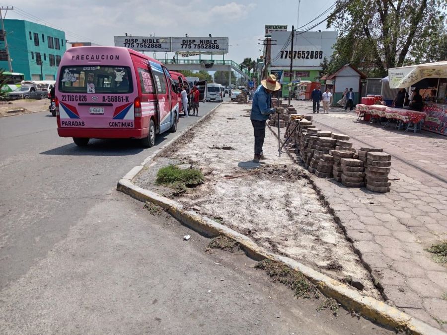 Tulancingo Inició Trabajos Para Mejorar Espacio de Ascenso y Descenso de Transporte Público