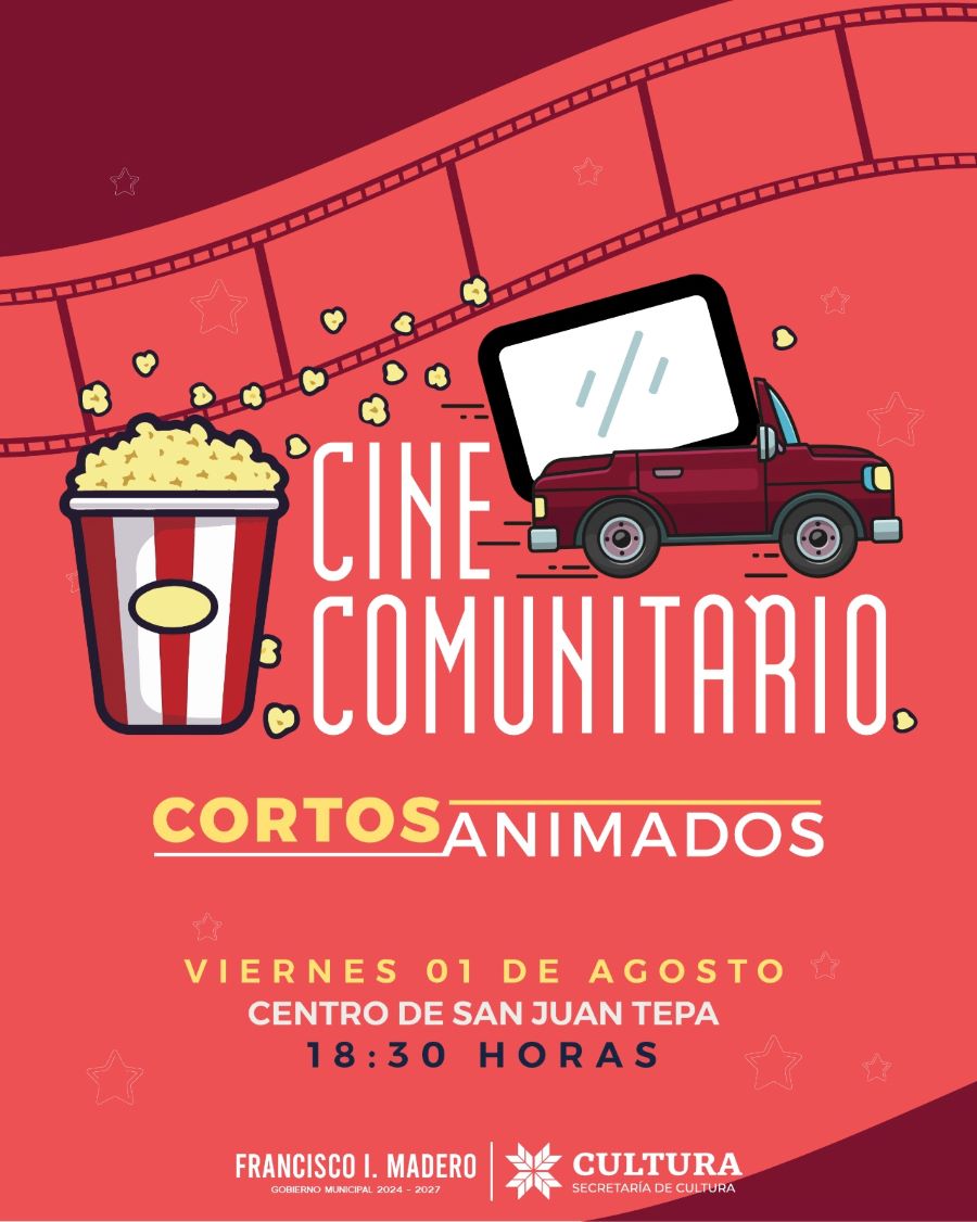 El Cine Comunitario Llega a San Juan Tepa con Funciones Familiares Gratuitas