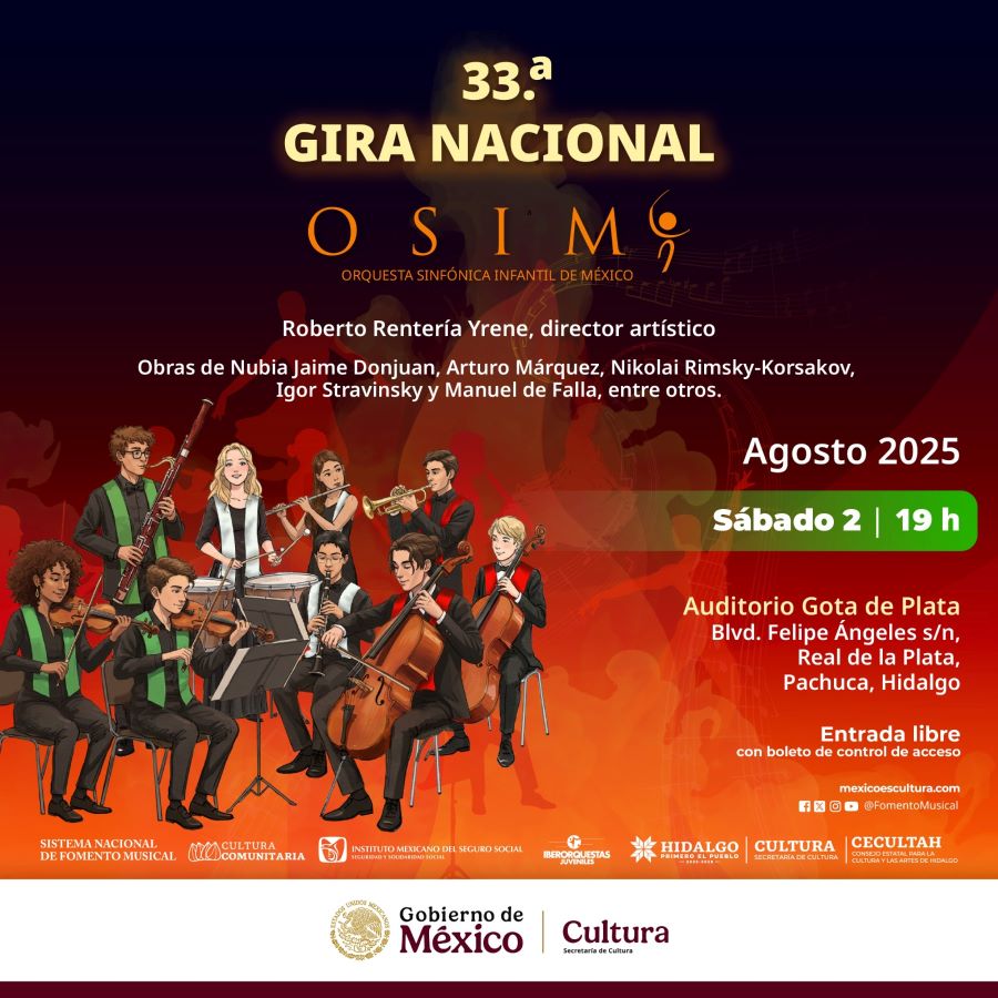 La Orquesta Sinfónica Infantil de México (OSIM)OSIM Presentará en Pachuca Programa Musical de Alto Nivel