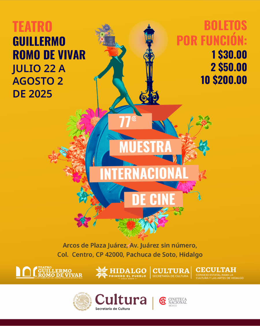 Pachuca recibirá la 77ª Muestra Internacional de Cine de la Cineteca Nacional