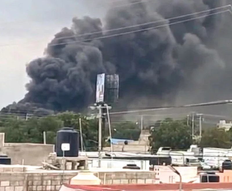 Pavoroso Incendio Cerca de la Comunidad de la Higa Originado por Quema de Llantas