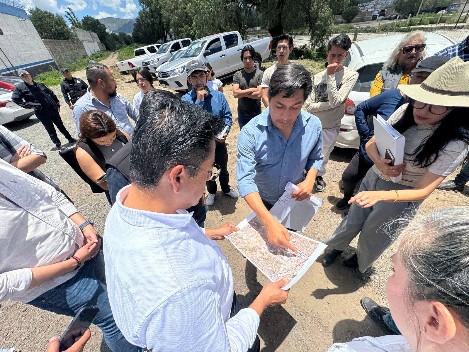 Recorren Polígono Que Albergará La Estación Pachuca AIFA