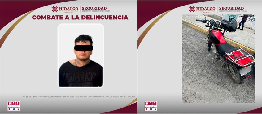 Con Videovigilancia y Operativo Policial, SSPH Detiene a Sujeto Implicado en Múltiples Robos a Vehículos